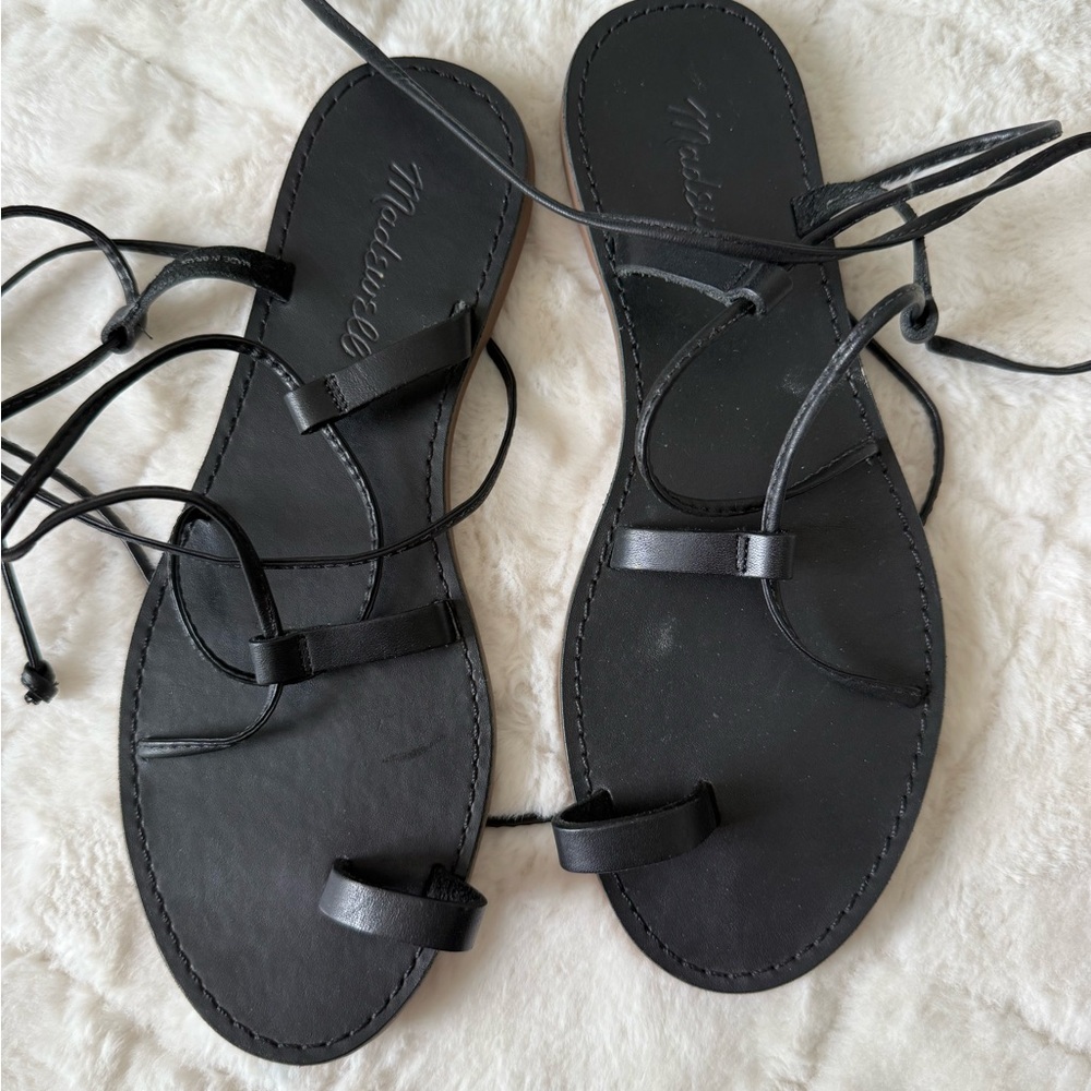 Madewell Black Strappy Sandals